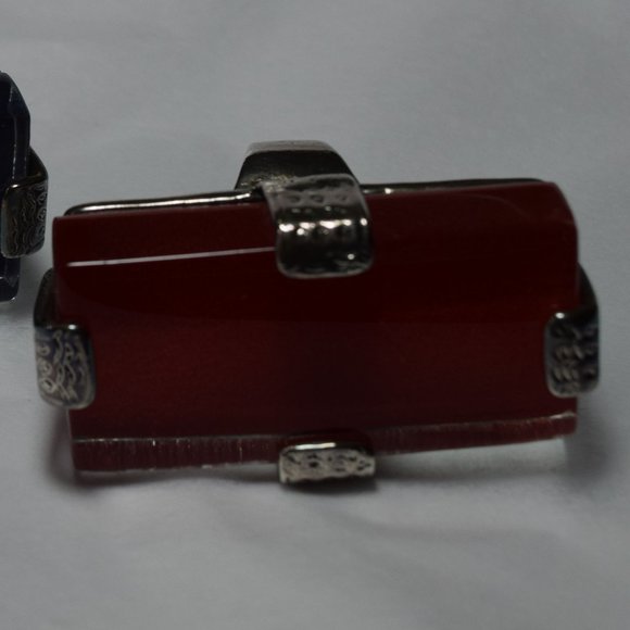 Huge Large Red METAL POINTUS Statement Ring Rare Size 7 - Picture 5 of 13